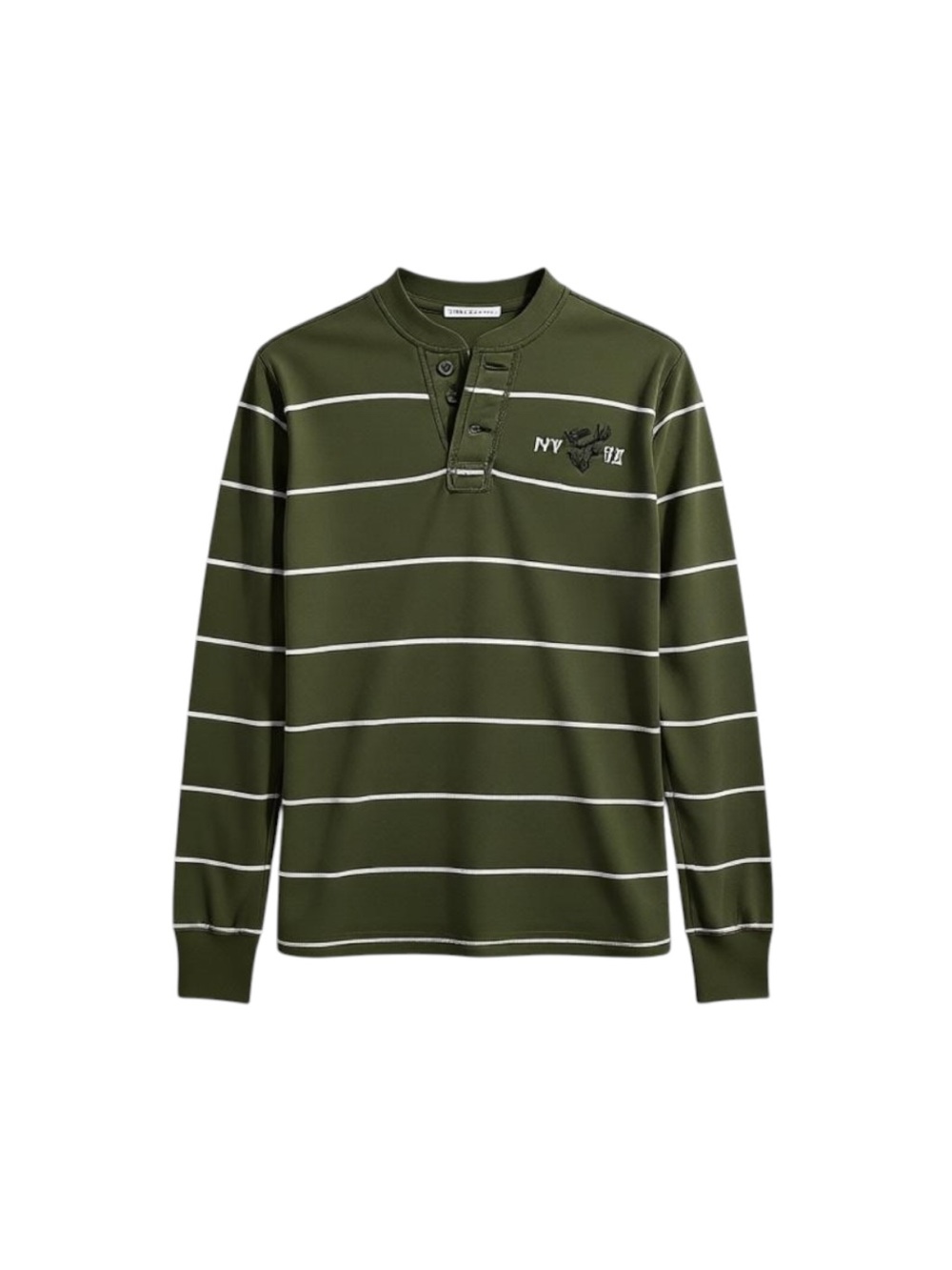 Abercrombie & Fitch Y2K 2000s Vintage Muscle Fit Striped Long Sleeve Henley